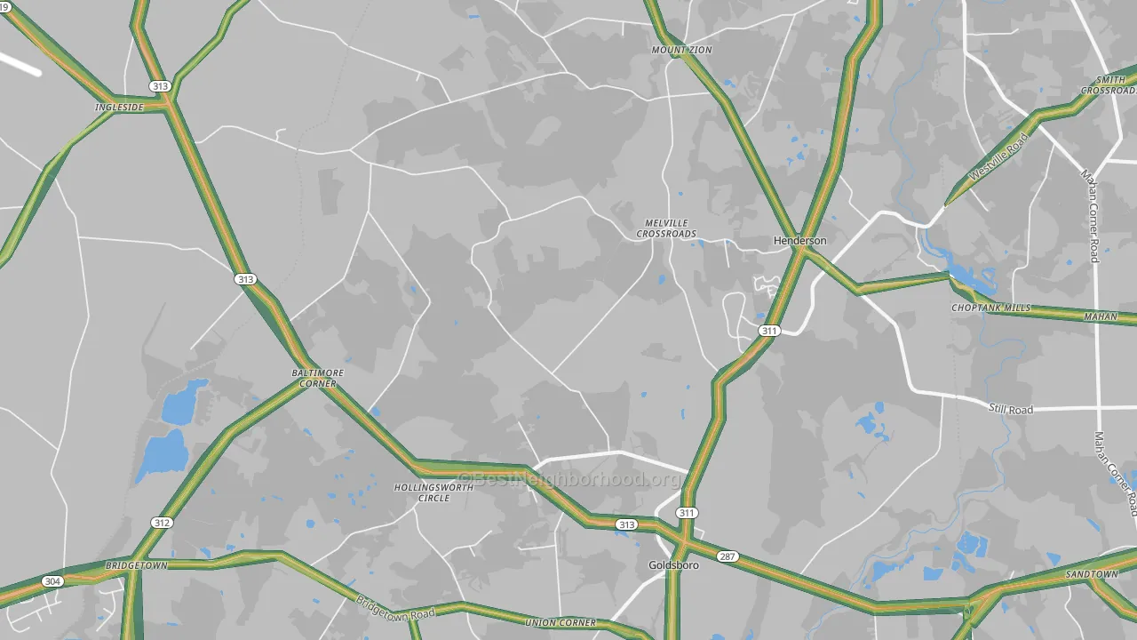 21640, MD Map of Noise Levels in 21640