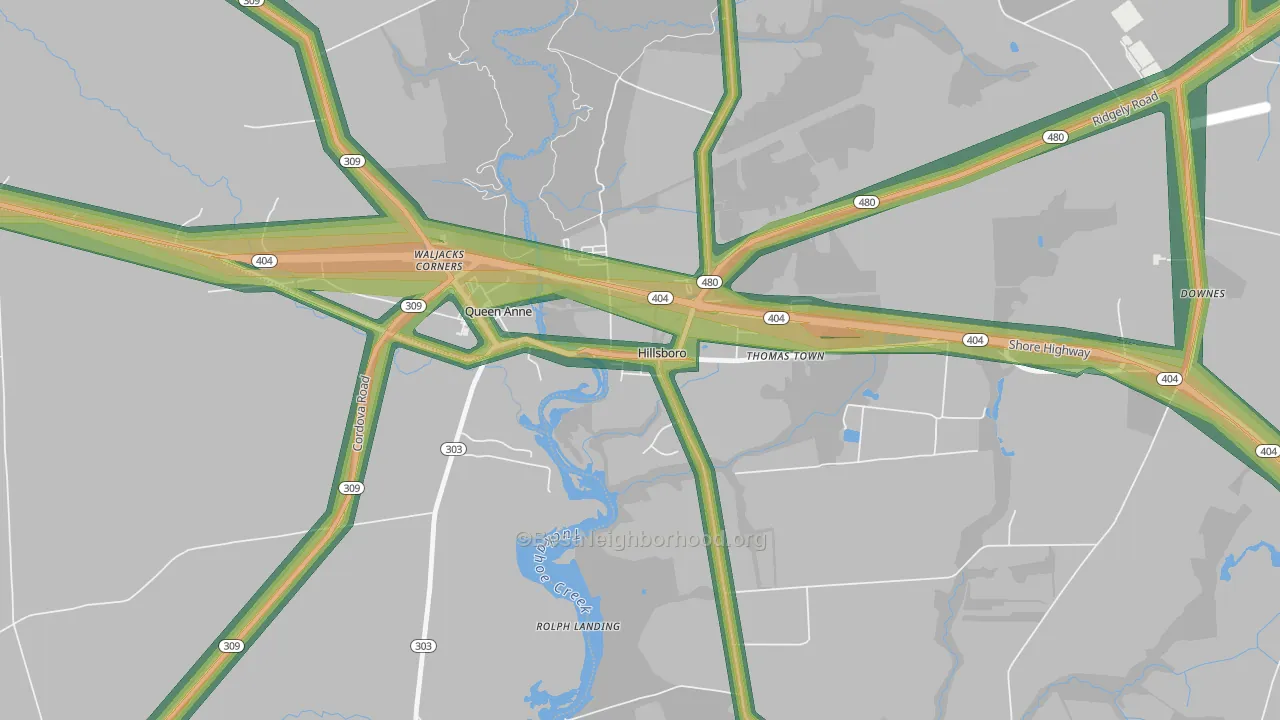 21641, MD Map of Noise Levels in 21641