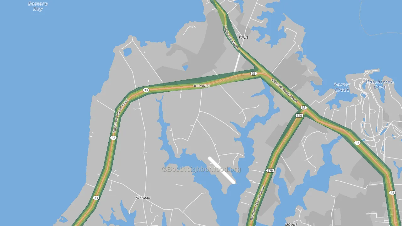 21647, MD Map of Noise Levels in 21647