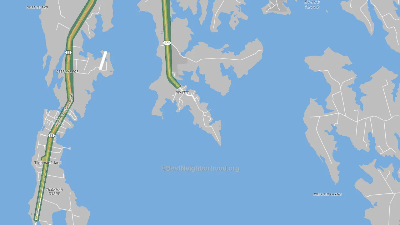 21652, MD Map of Noise Levels in 21652