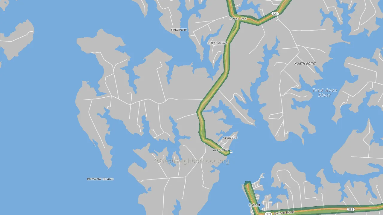 21662, MD Map of Noise Levels in 21662