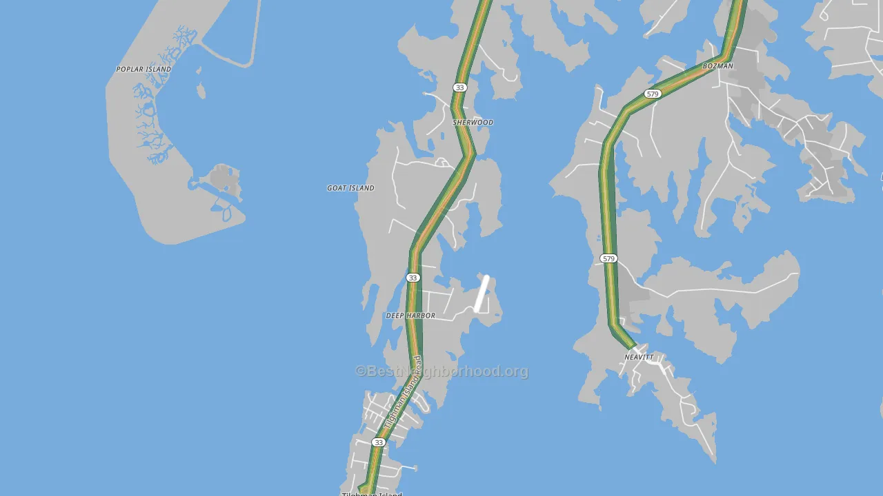 21665, MD Map of Noise Levels in 21665