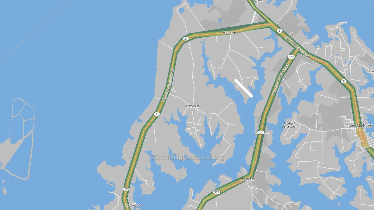 21676, MD Map of Noise Levels in 21676