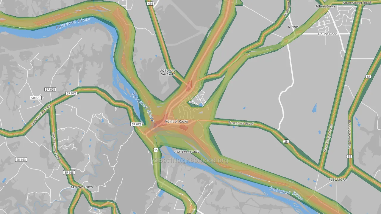21777, MD Map of Noise Levels in 21777