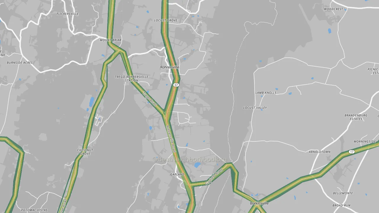 21779, MD Map of Noise Levels in 21779