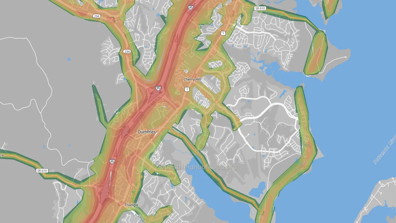 22026, VA Map of Noise Levels in 22026