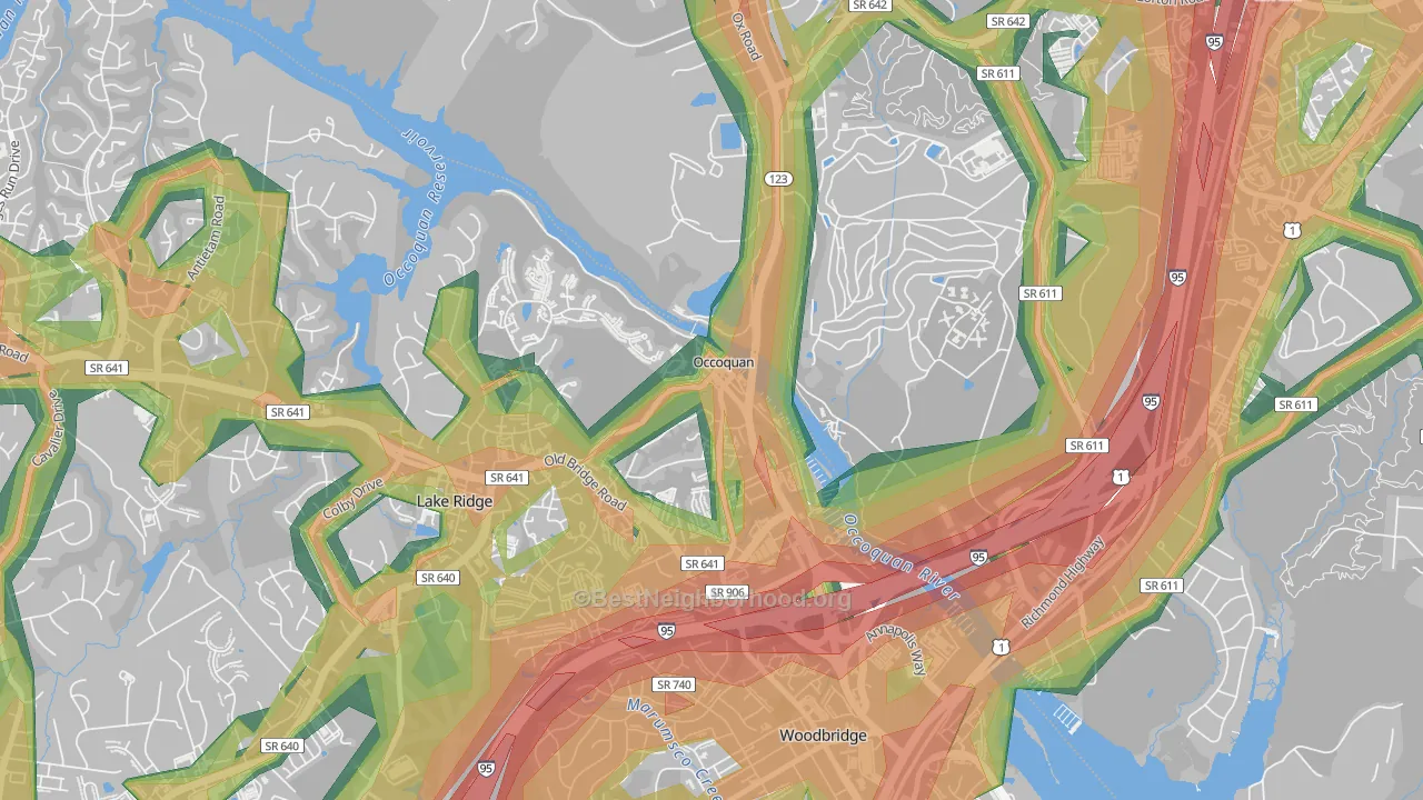 22125, VA Map of Noise Levels in 22125