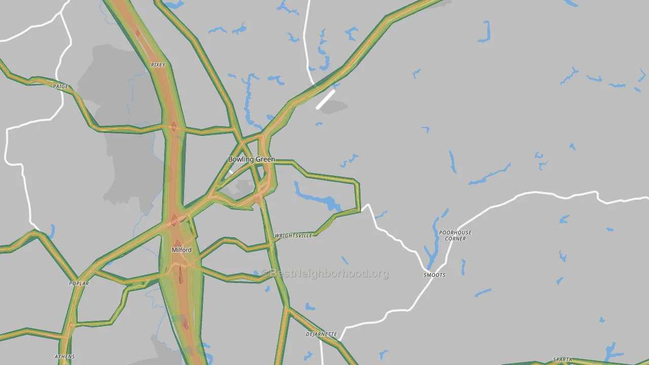 22427, VA Map of Noise Levels in 22427