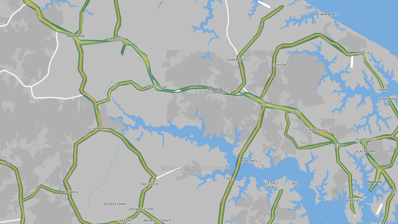 22473, VA Map of Noise Levels in 22473