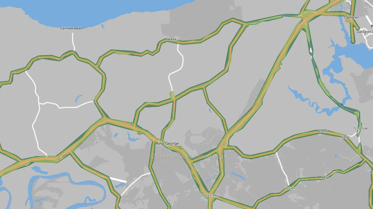 22485, VA Map of Noise Levels in 22485