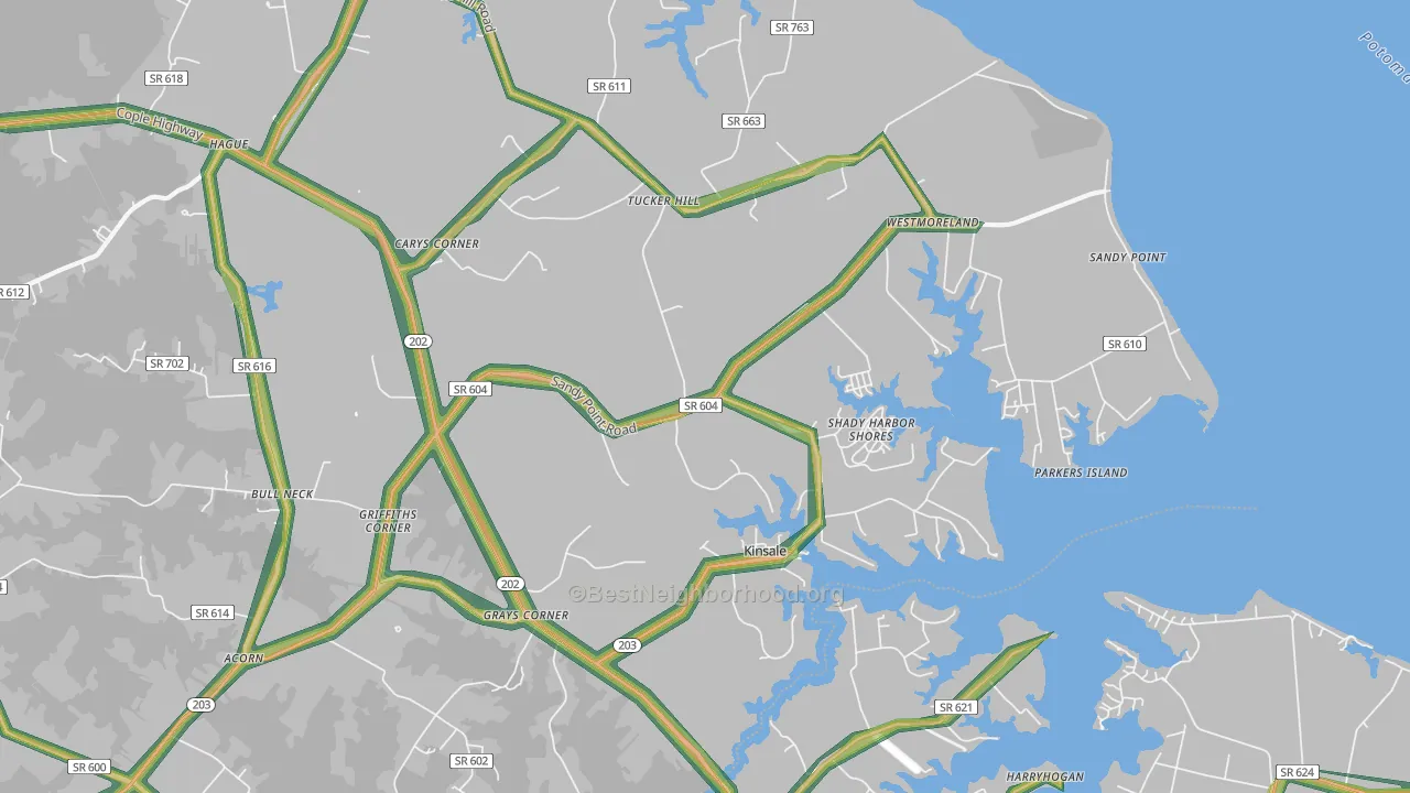 22488, VA Map of Noise Levels in 22488