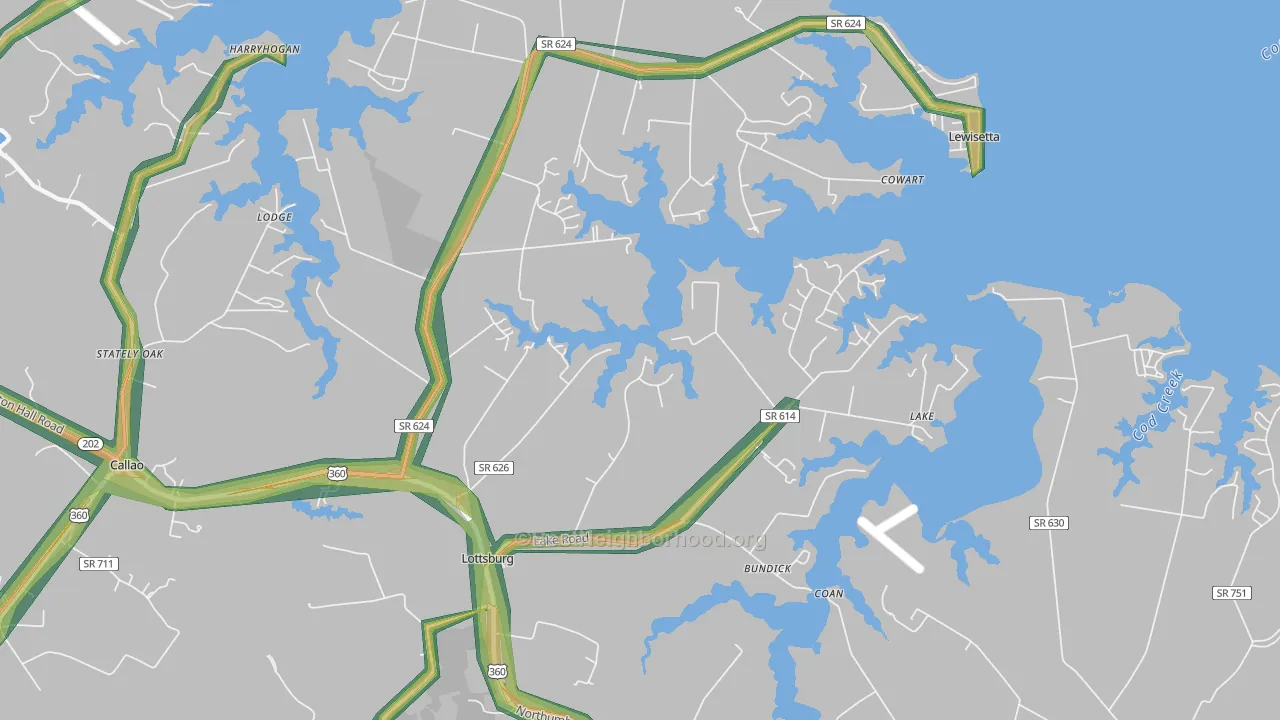 22511, VA Map of Noise Levels in 22511