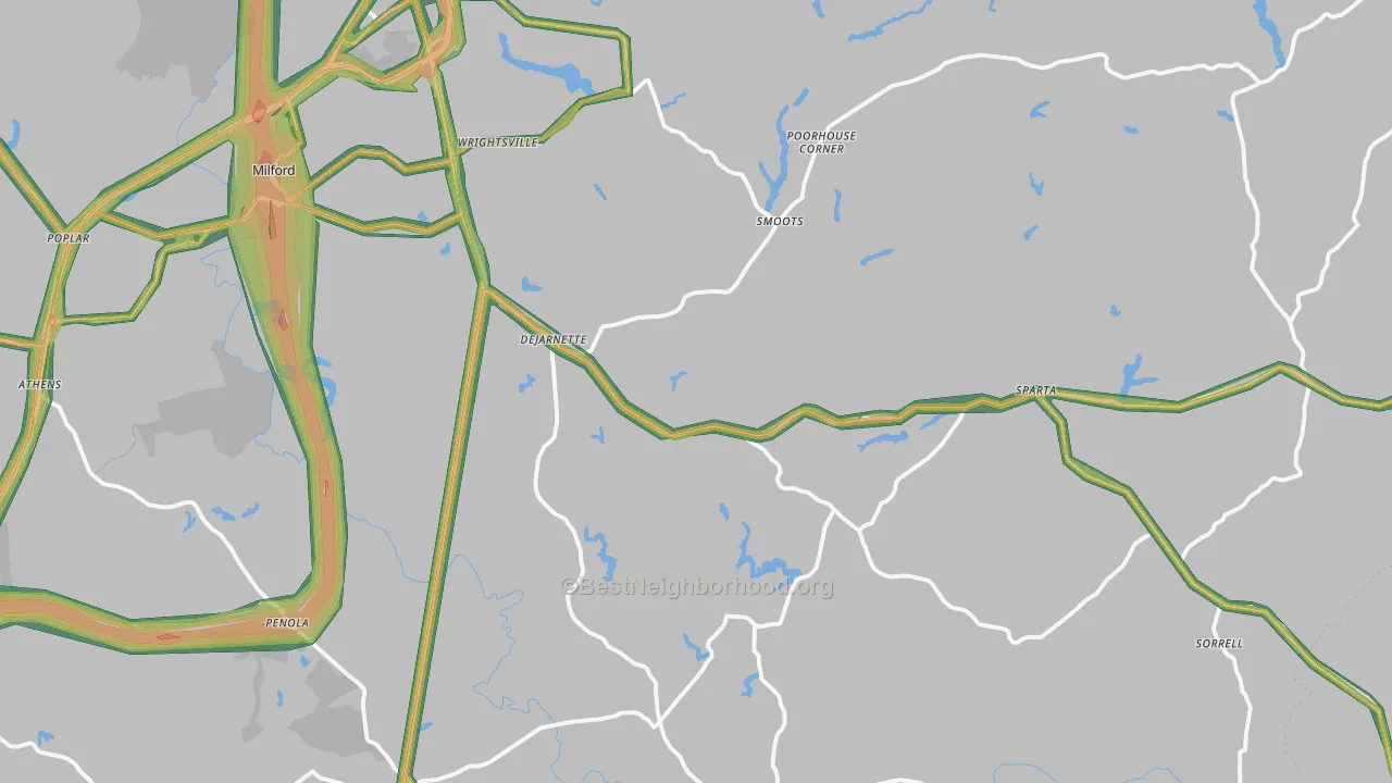 22514, VA Map of Noise Levels in 22514