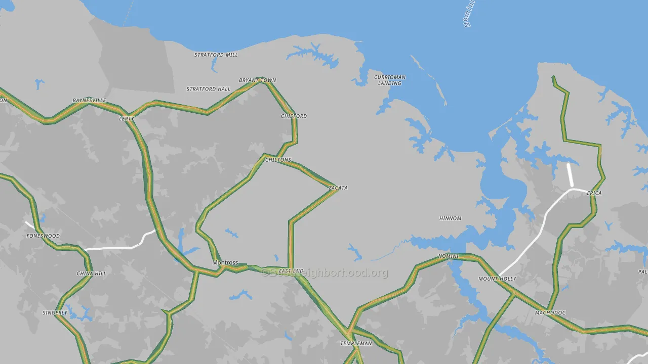 22520, VA Map of Noise Levels in 22520
