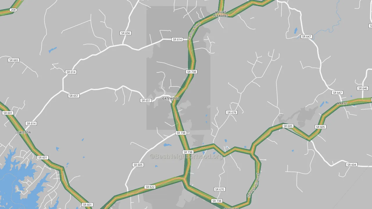 22534, VA Map of Noise Levels in 22534