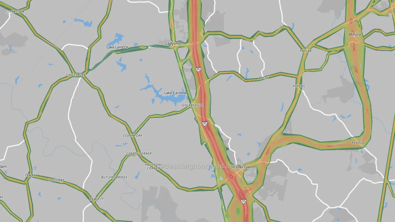 22546, VA Map of Noise Levels in 22546