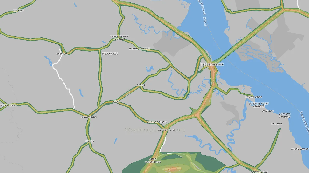 22560, VA Map of Noise Levels in 22560