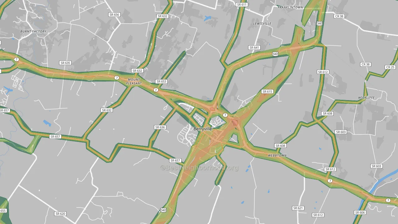 22611, VA Map of Noise Levels in 22611