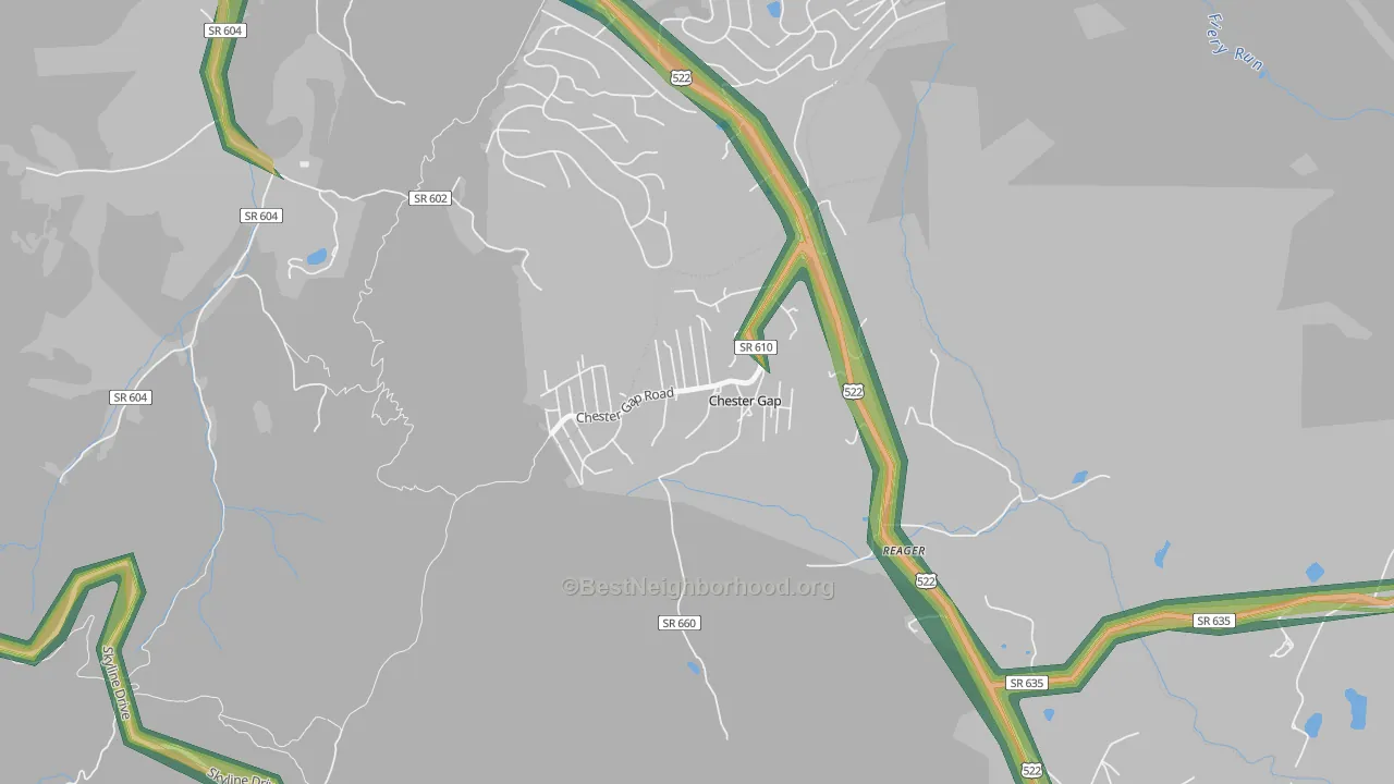 22623, VA Map of Noise Levels in 22623