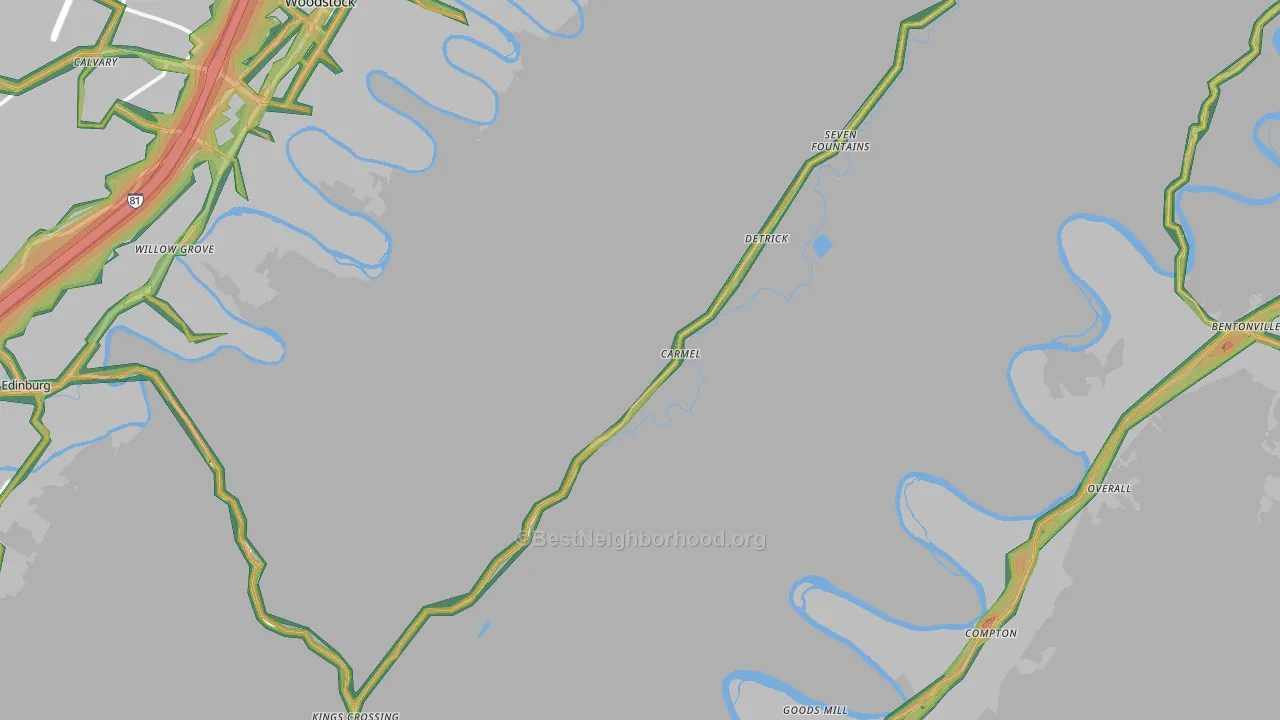 22652, VA Map of Noise Levels in 22652