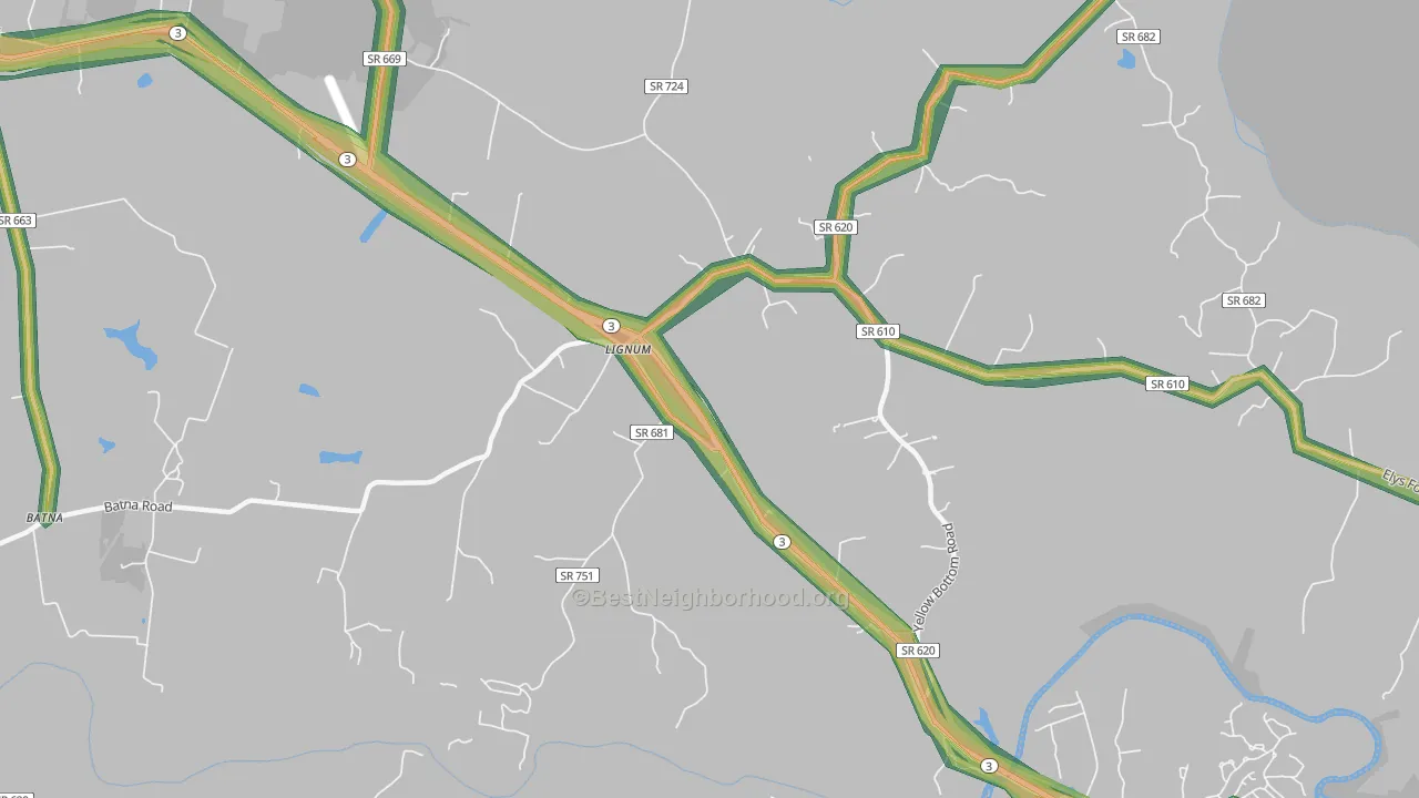 22726, VA Map of Noise Levels in 22726