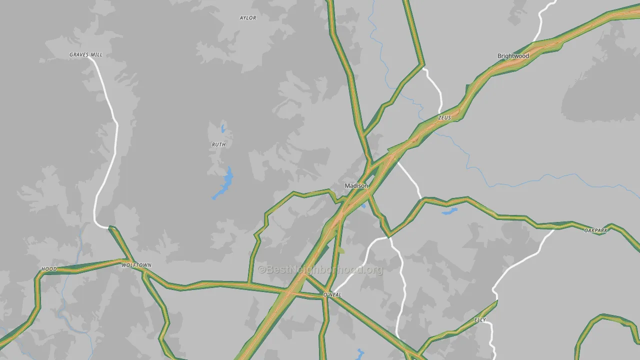 22727, VA Map of Noise Levels in 22727
