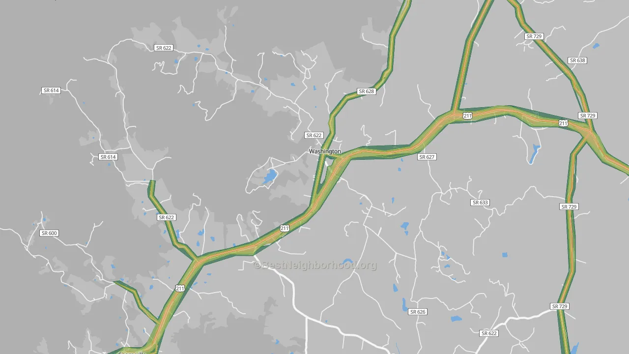 22747, VA Map of Noise Levels in 22747