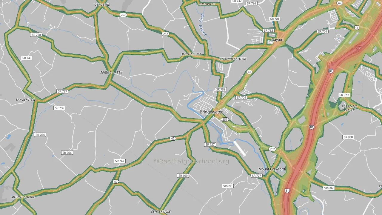 22812, VA Map of Noise Levels in 22812