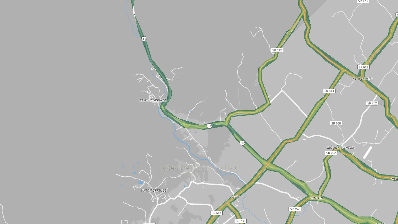 22831, VA Map of Noise Levels in 22831