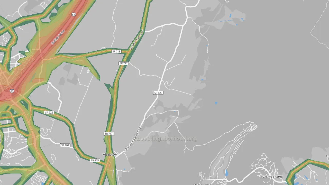 22832, VA Map of Noise Levels in 22832