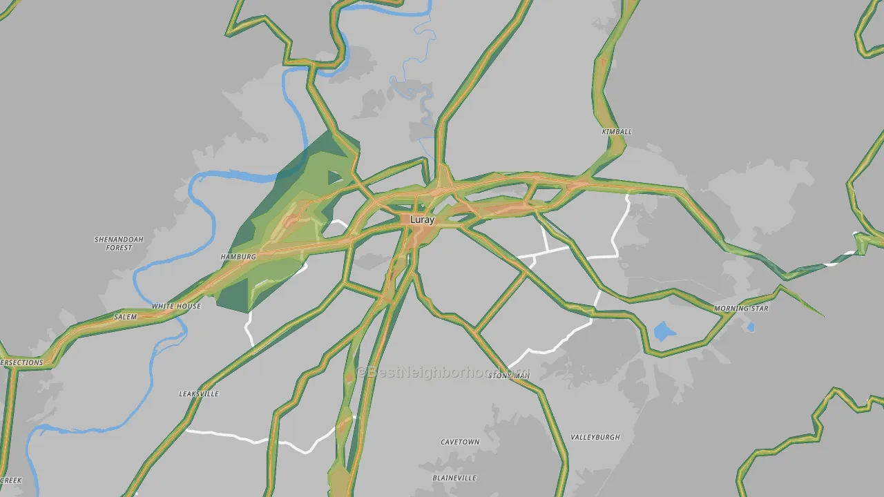 22835, VA Map of Noise Levels in 22835