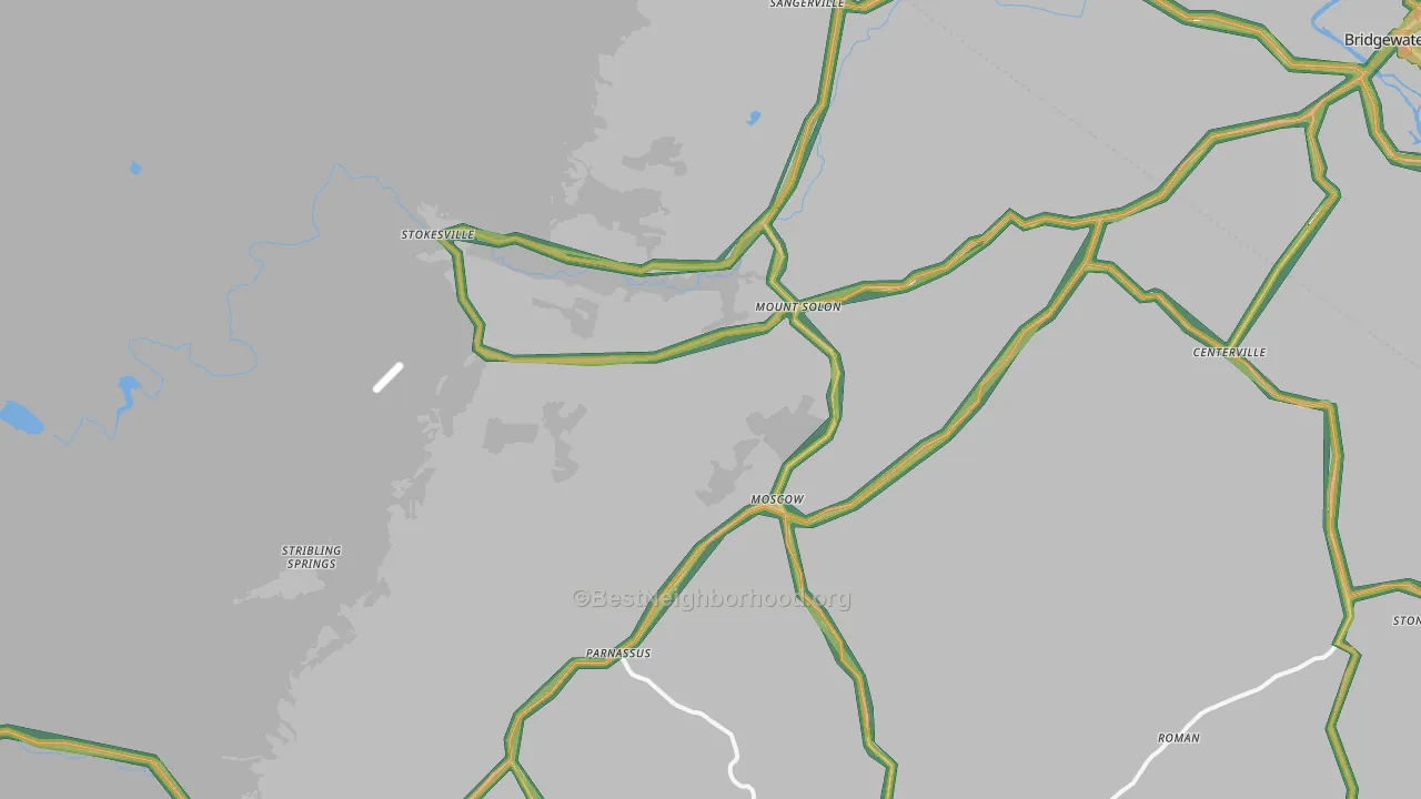 22843, VA Map of Noise Levels in 22843