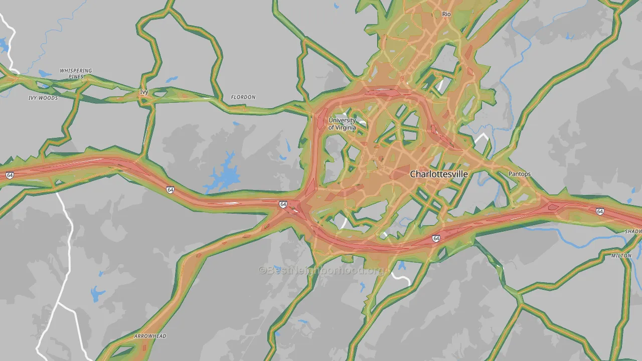 22903, VA Map of Noise Levels in 22903