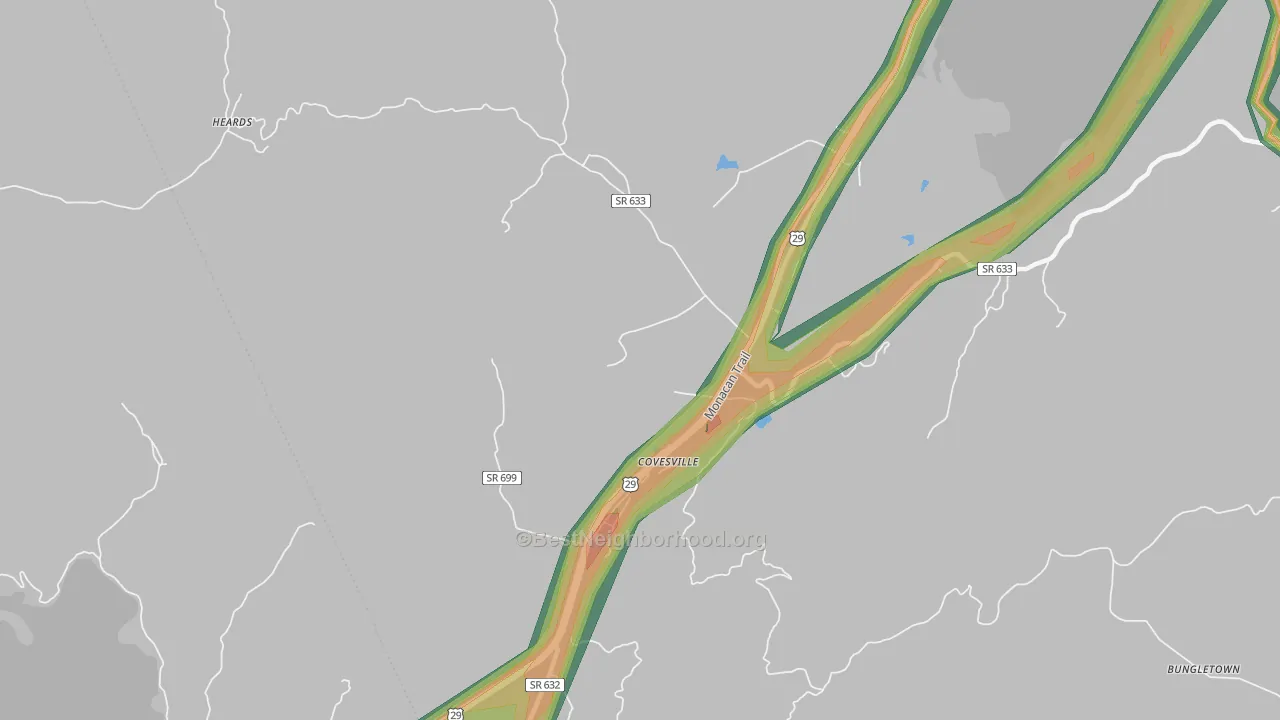 22931, VA Map of Noise Levels in 22931