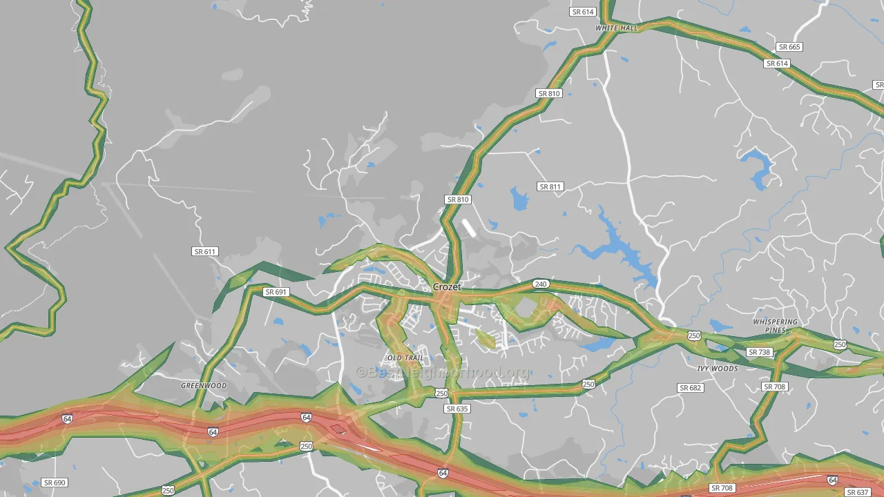 22932, VA Map of Noise Levels in 22932