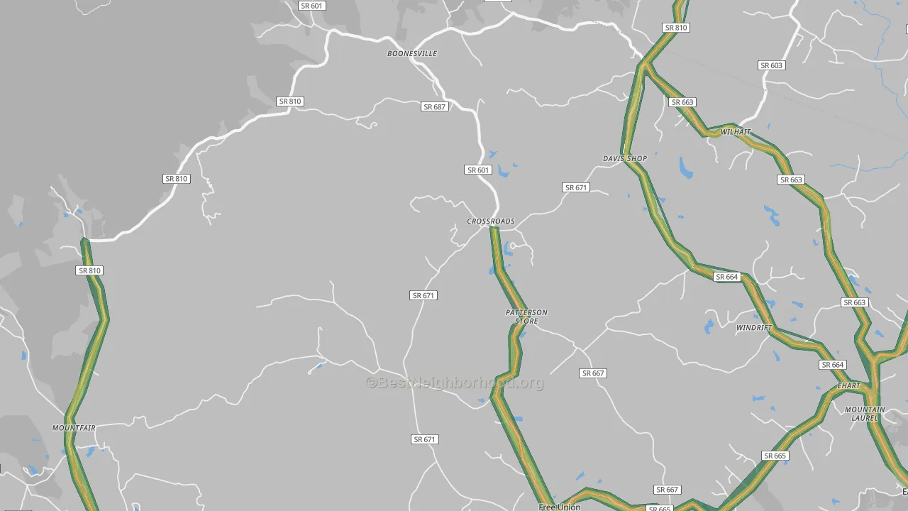 22940, VA Map of Noise Levels in 22940