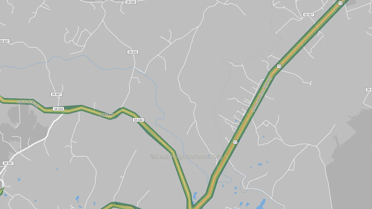 22948, VA Map of Noise Levels in 22948