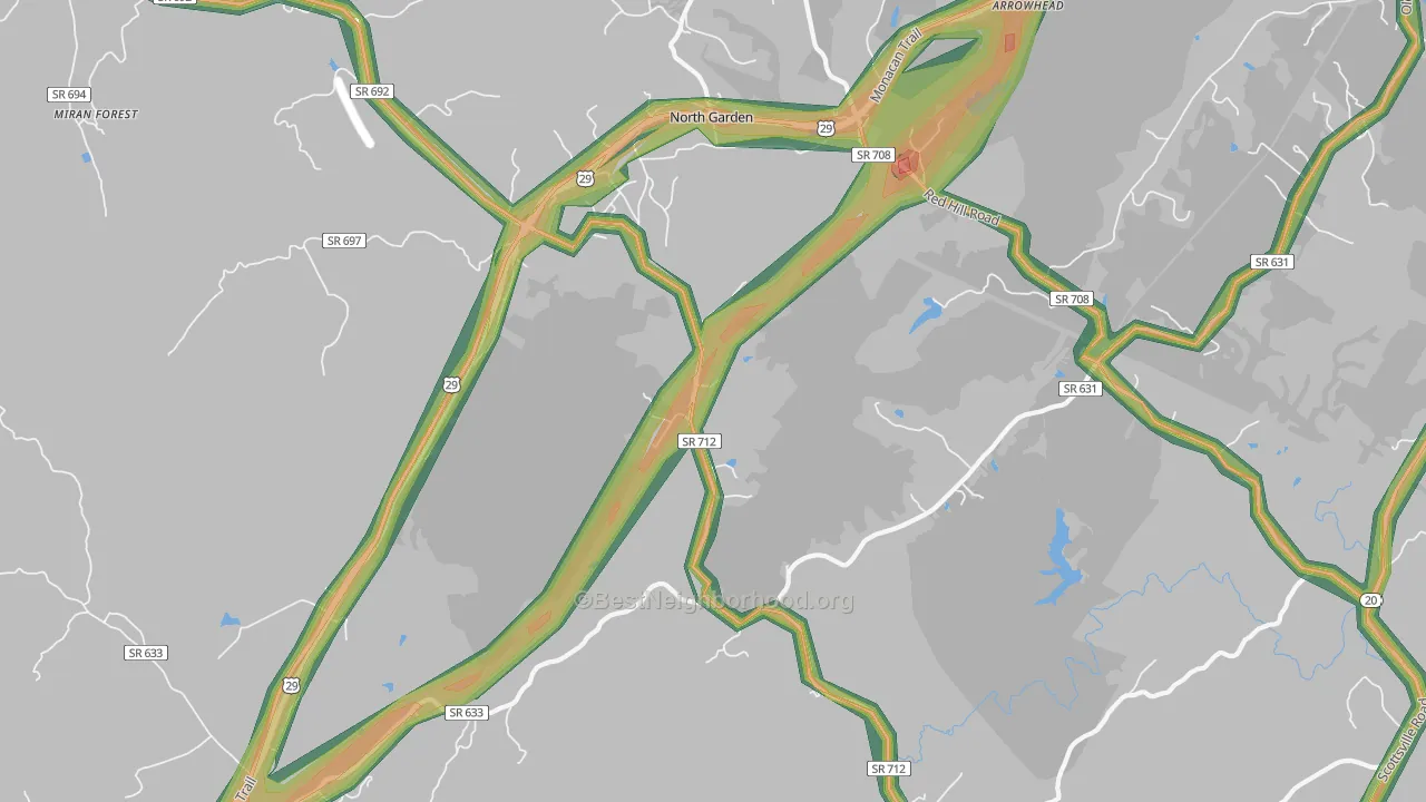 22959, VA Map of Noise Levels in 22959