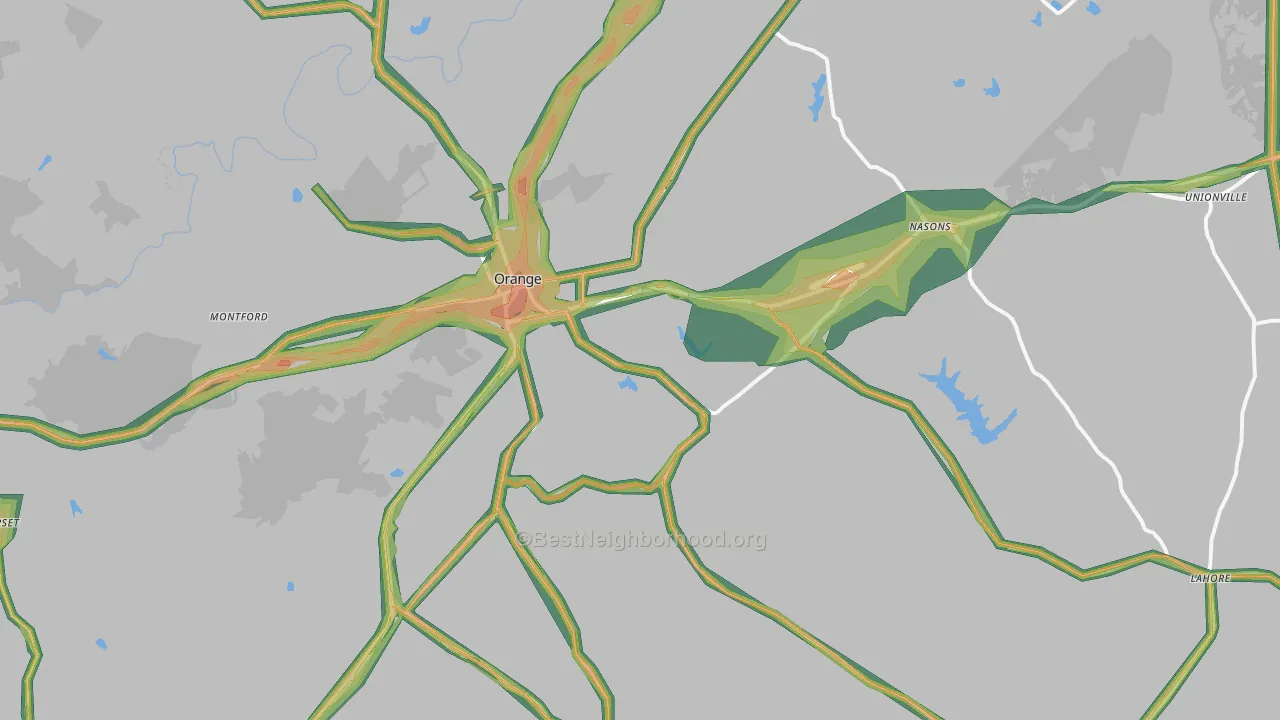 22960, VA Map of Noise Levels in 22960