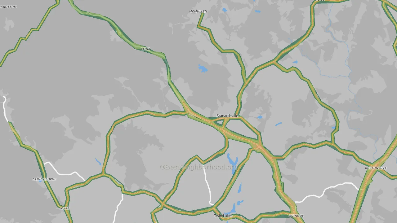 22973, VA Map of Noise Levels in 22973
