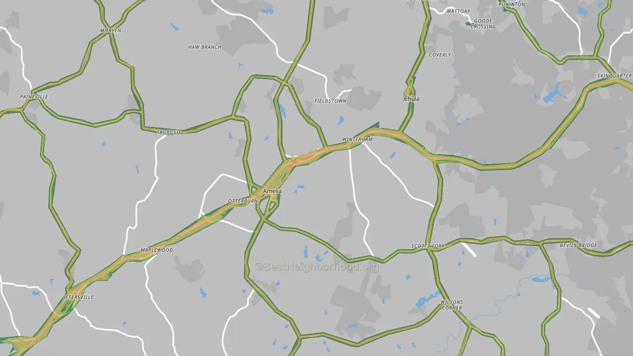 23002, VA Map of Noise Levels in 23002