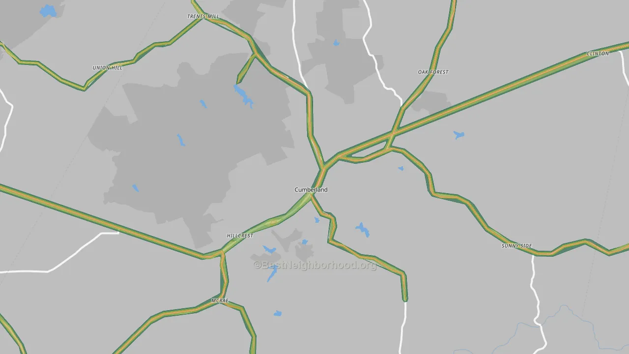 23040, VA Map of Noise Levels in 23040