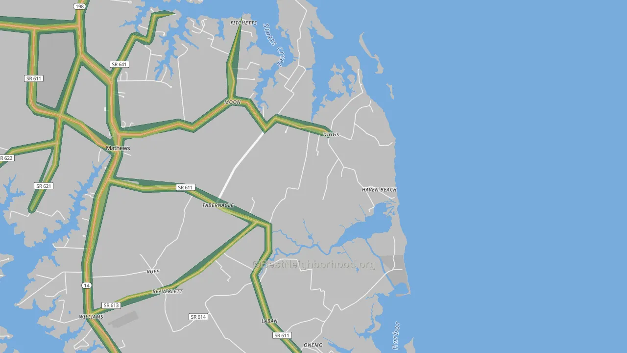 23045, VA Map of Noise Levels in 23045