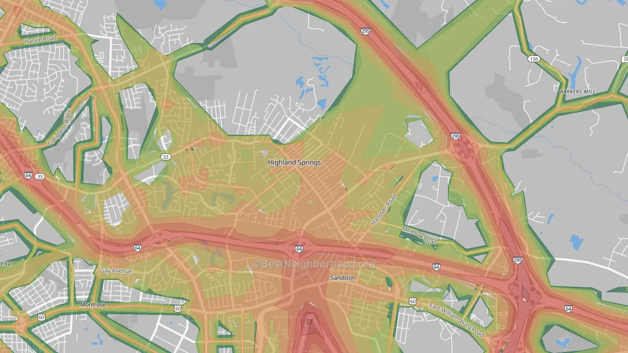 23075, VA Map of Noise Levels in 23075