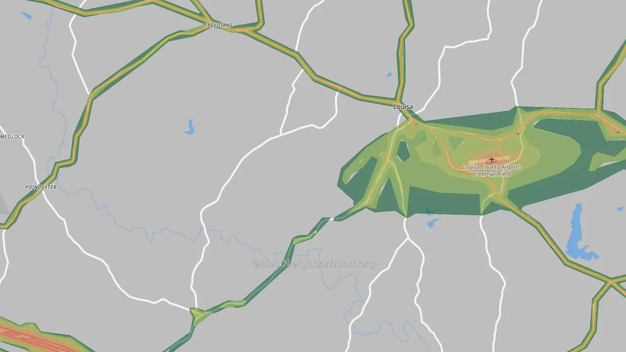 23093, VA Map of Noise Levels in 23093