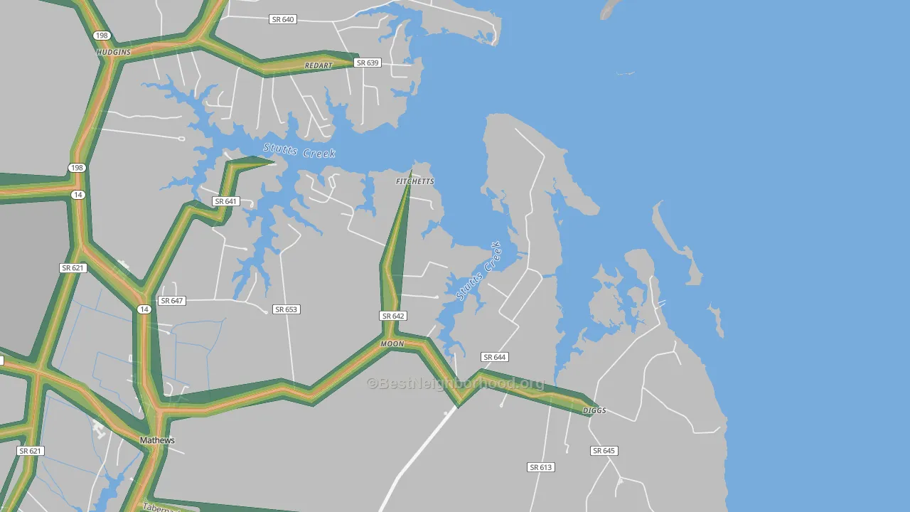 23119, VA Map of Noise Levels in 23119