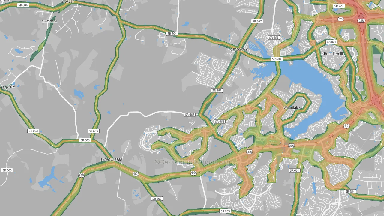 23120, VA Map of Noise Levels in 23120