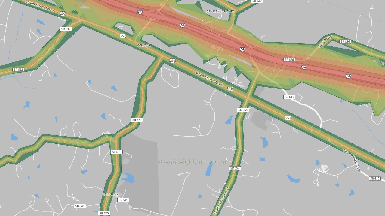 23129, VA Map of Noise Levels in 23129