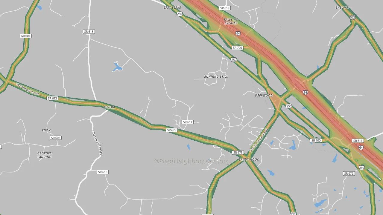 23153, VA Map of Noise Levels in 23153