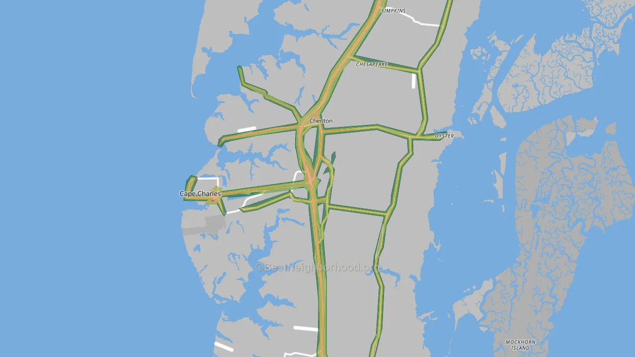 23310, VA Map of Noise Levels in 23310